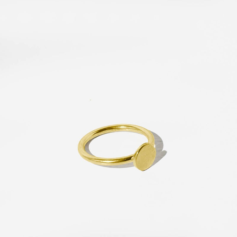 Mulxiply Minimal Dot Ring - Brass Rings Mulxiply 