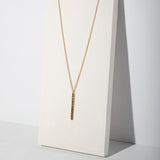 Mulxiply Minimal Stick Necklace - Hammered Brass Necklaces Mulxiply 