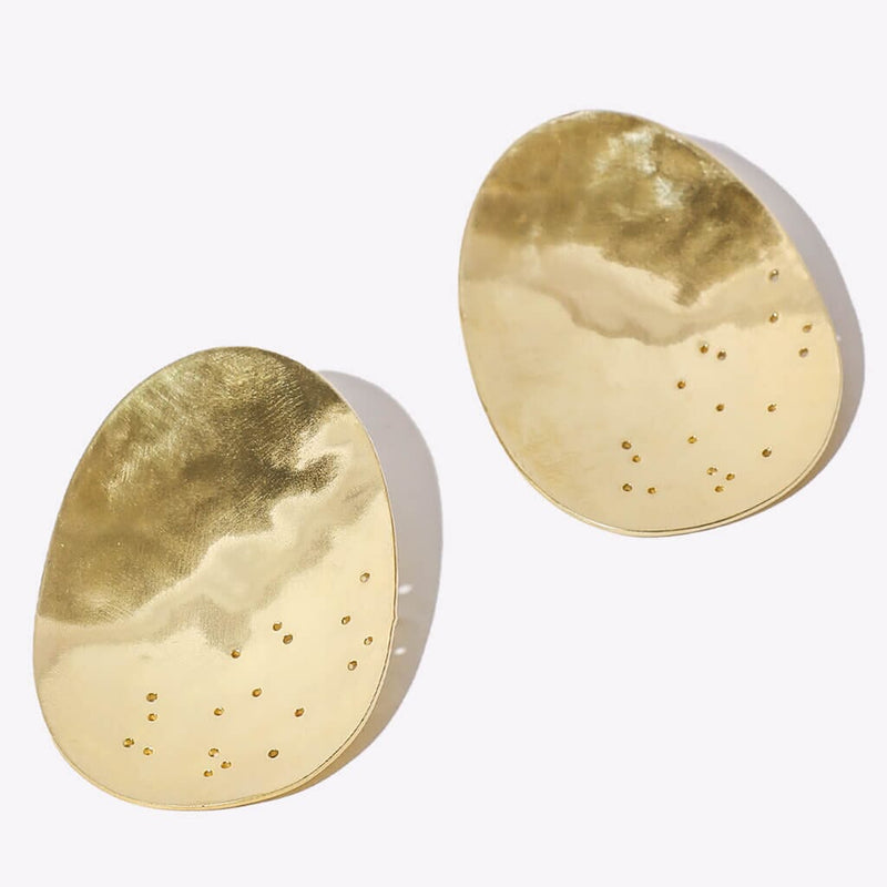 Mulxiply Origin Statement Earrings - Brass Earrings Mulxiply 