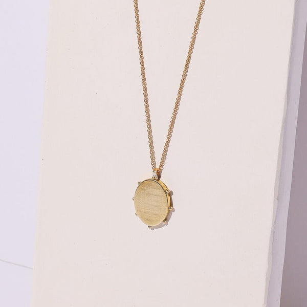 Mulxiply Oval Locket Necklace - Brass Necklaces Mulxiply 