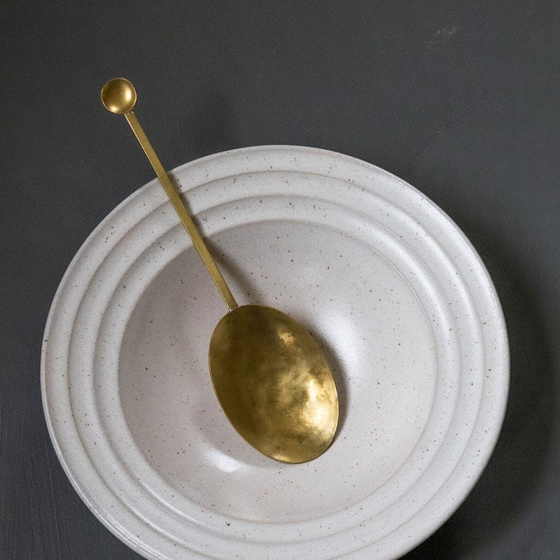 Mulxiply Oval Serving Spoon - Brass Serving Utensils Mulxiply 