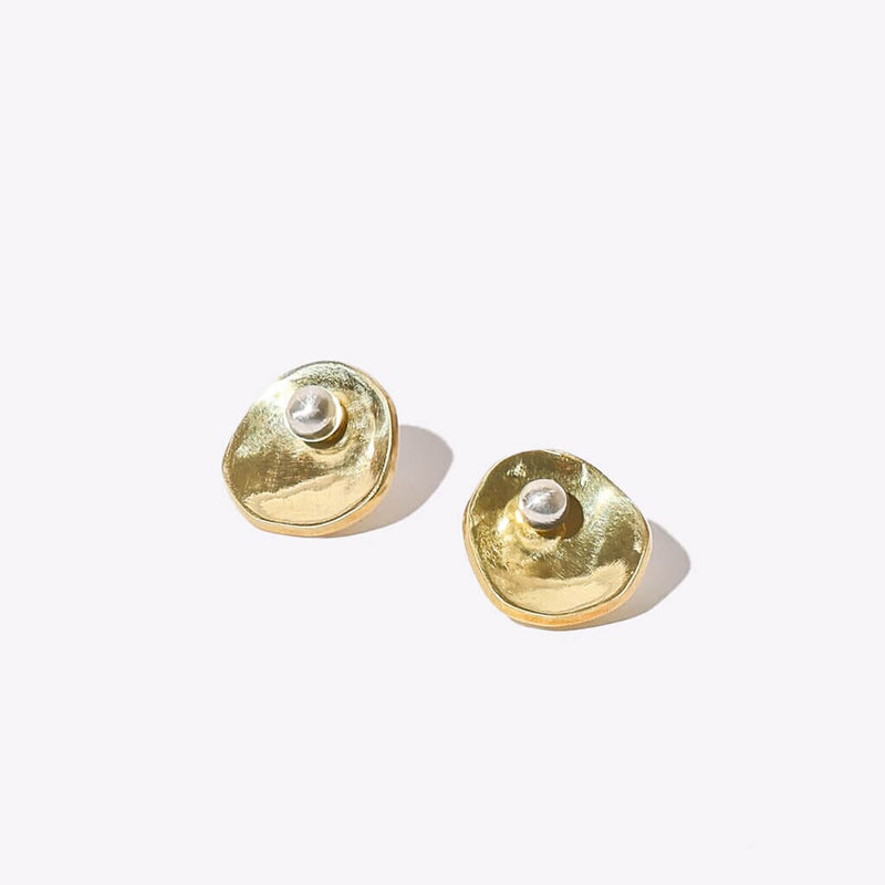 Mulxiply Oyster Convertible Earrings - Brass + Sterling Earrings Mulxiply 