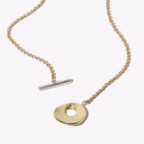 Mulxiply Oyster Lariat Necklace - Brass + Sterling Necklaces Mulxiply 