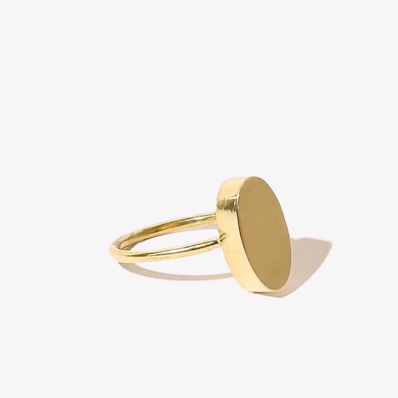 Mulxiply Pebble Simple Ring - Brass Rings Mulxiply 