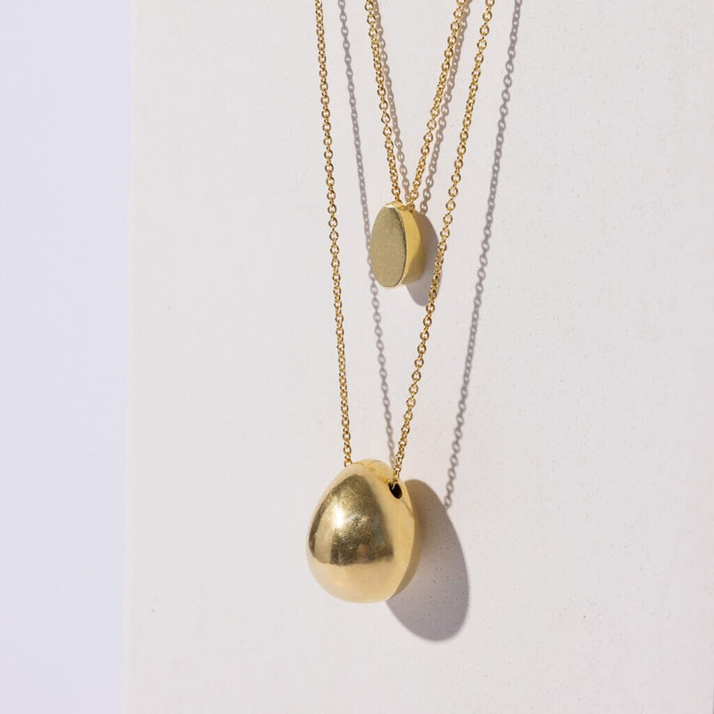 Mulxiply Pod Necklace - Brass Necklaces Mulxiply 