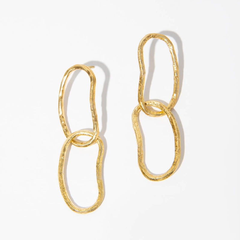 Mulxiply Pool Dangle Earrings - Brass Earrings Mulxiply 