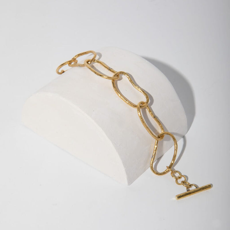 Mulxiply Pool Link Bracelet - Brass Bracelets Mulxiply 