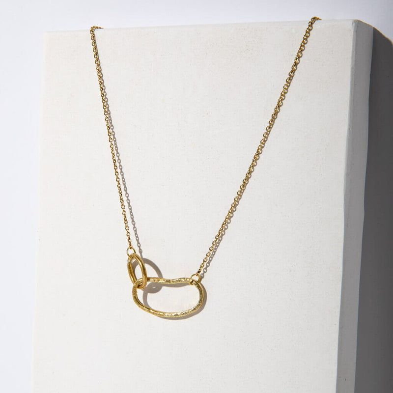 Mulxiply Pool Minimal Necklace - Brass Necklaces Mulxiply 