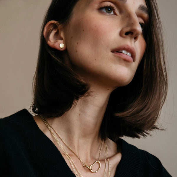 Mulxiply Pool Minimal Necklace - Brass Necklaces Mulxiply 