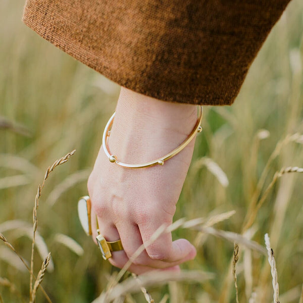 Mulxiply Rain Bangle - Brass Bracelets Mulxiply 