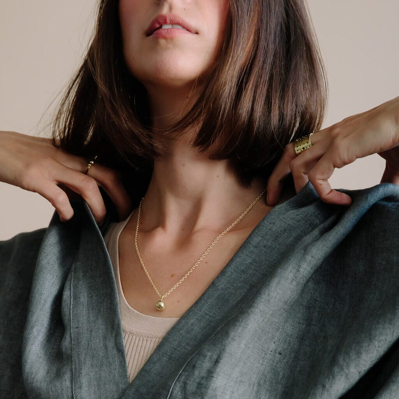 Mulxiply Rain Droplet Necklace - Brass Necklaces Mulxiply 