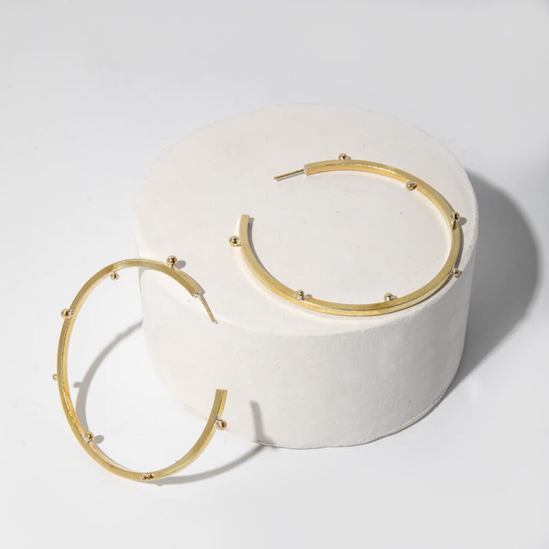 Mulxiply Rain Hoop Earrings - Brass Earrings Mulxiply 