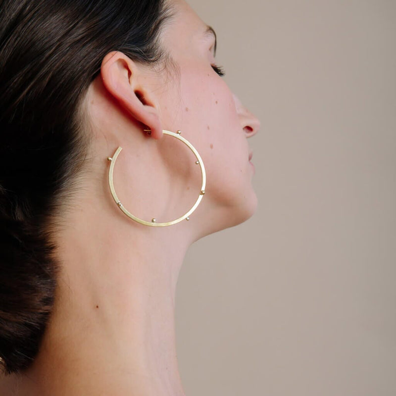 Mulxiply Rain Hoop Earrings - Brass Earrings Mulxiply 