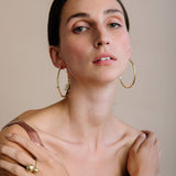 Mulxiply Rain Hoop Earrings - Brass Earrings Mulxiply 