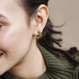 Mulxiply Ray Earrings - Hammered Brass Earrings Mulxiply 