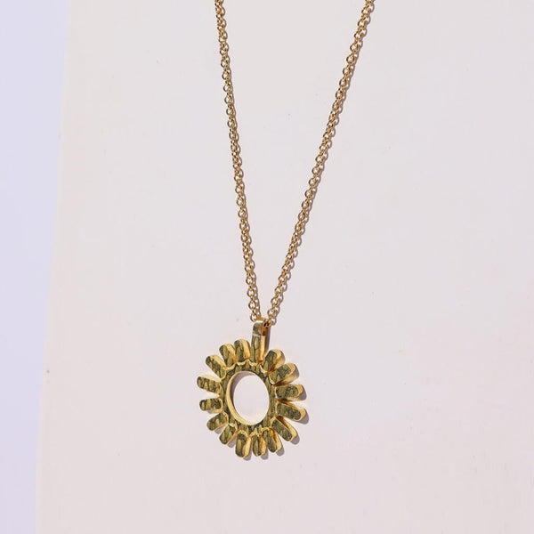 Mulxiply Ray Pendant Necklace - Brass Necklaces Mulxiply 