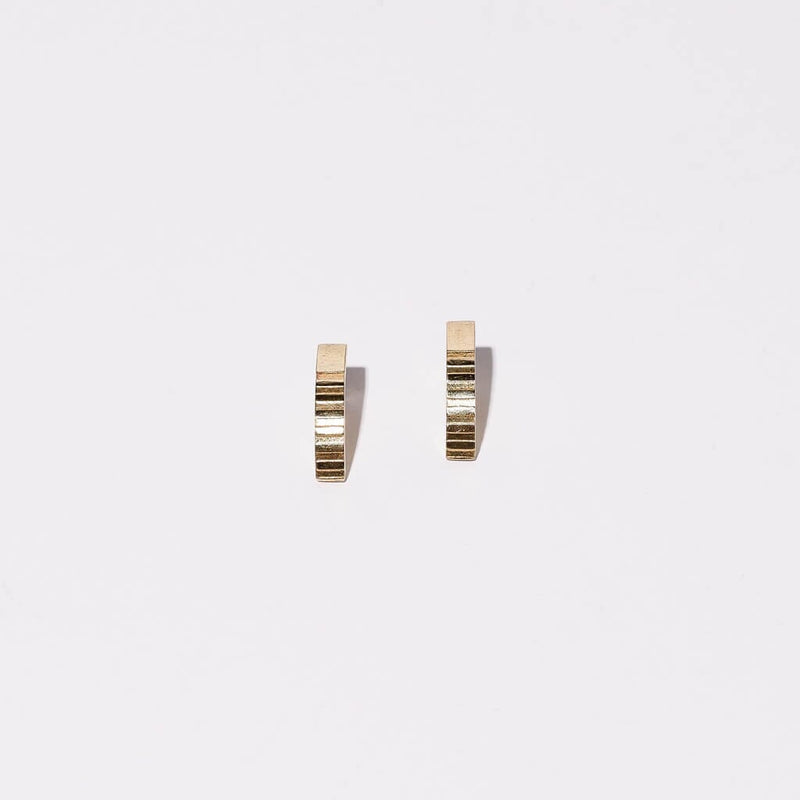 Mulxiply Ridge Arch Stud Earrings - Brass Earrings Mulxiply 