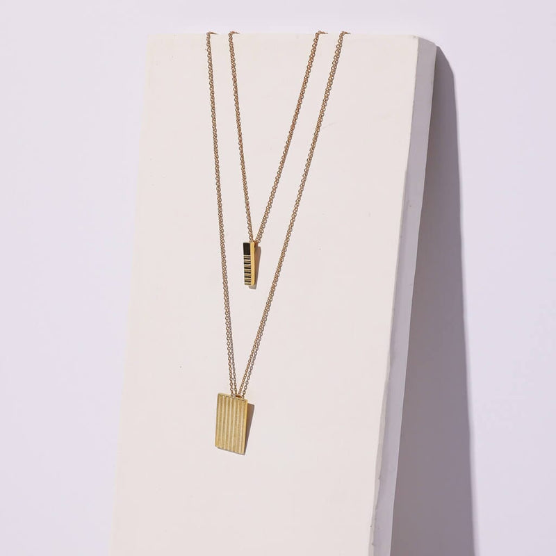 Mulxiply Ridge Charm Necklace - Brass Necklaces Mulxiply 