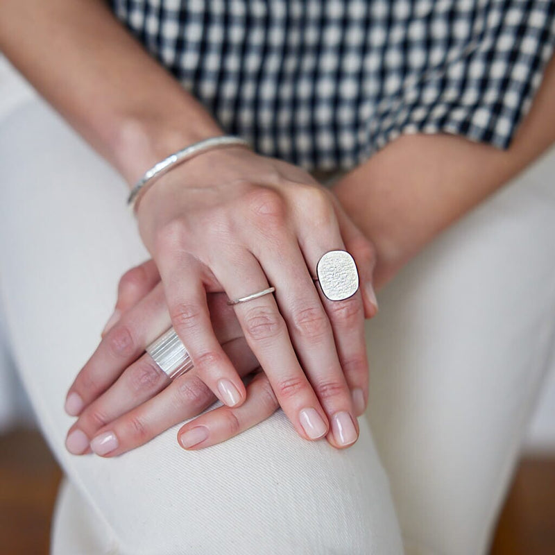 Mulxiply Skipping Stone Ring - Sterling Silver Rings Mulxiply 