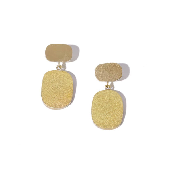 Mulxiply Skipping Stones Dangle Earrings - Brass Earrings Mulxiply 