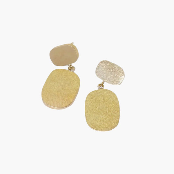 Mulxiply Skipping Stones Dangle Earrings - Brass Earrings Mulxiply 