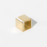 Mulxiply Smooth Path Adjustable Square Ring - Brass Rings Mulxiply 