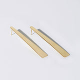 Mulxiply Smooth Path Statement Earrings - Brass Earrings Mulxiply 