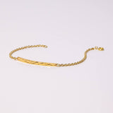 Mulxiply Stick Link Bracelet - Hammered Brass Bracelets Mulxiply 