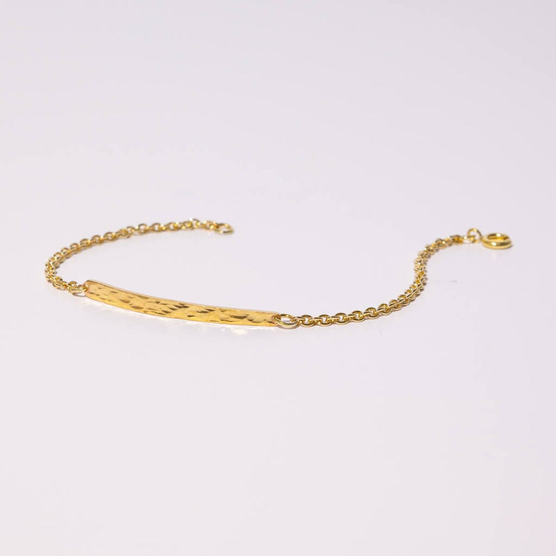 Mulxiply Stick Link Bracelet - Hammered Brass Bracelets Mulxiply 