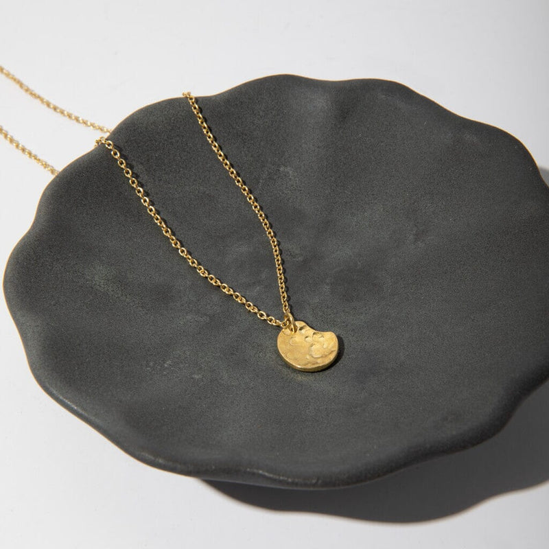 Mulxiply Tiny Palette Necklace - Hammered Brass Necklaces Mulxiply 