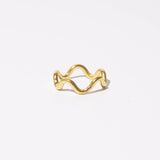 Mulxiply Wavy Band Ring - Brass Rings Mulxiply 