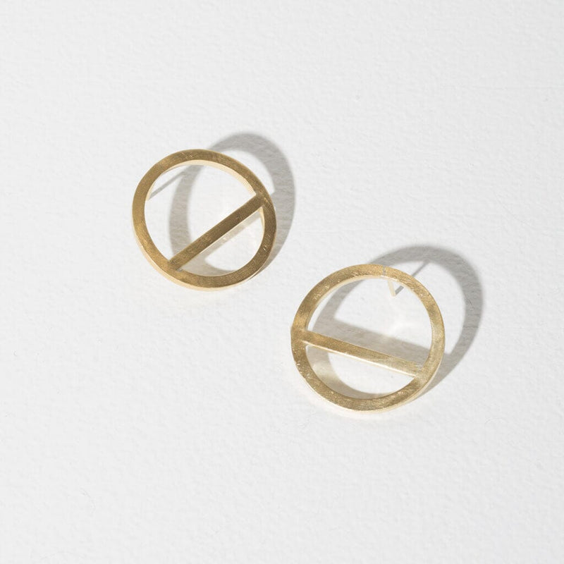 Mulxiply Wink Circle Earrings - Brass Earrings Mulxiply 