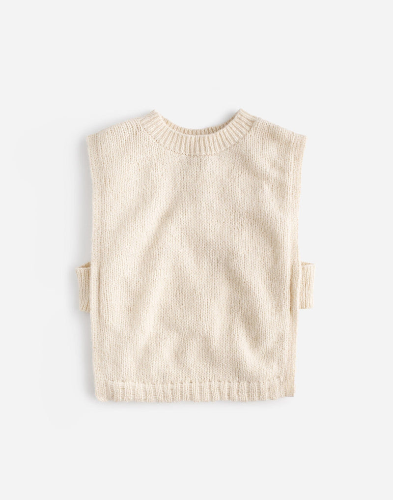 Munasiri Llama Wool Vest Women's Sweaters Yanawara Ivory S 