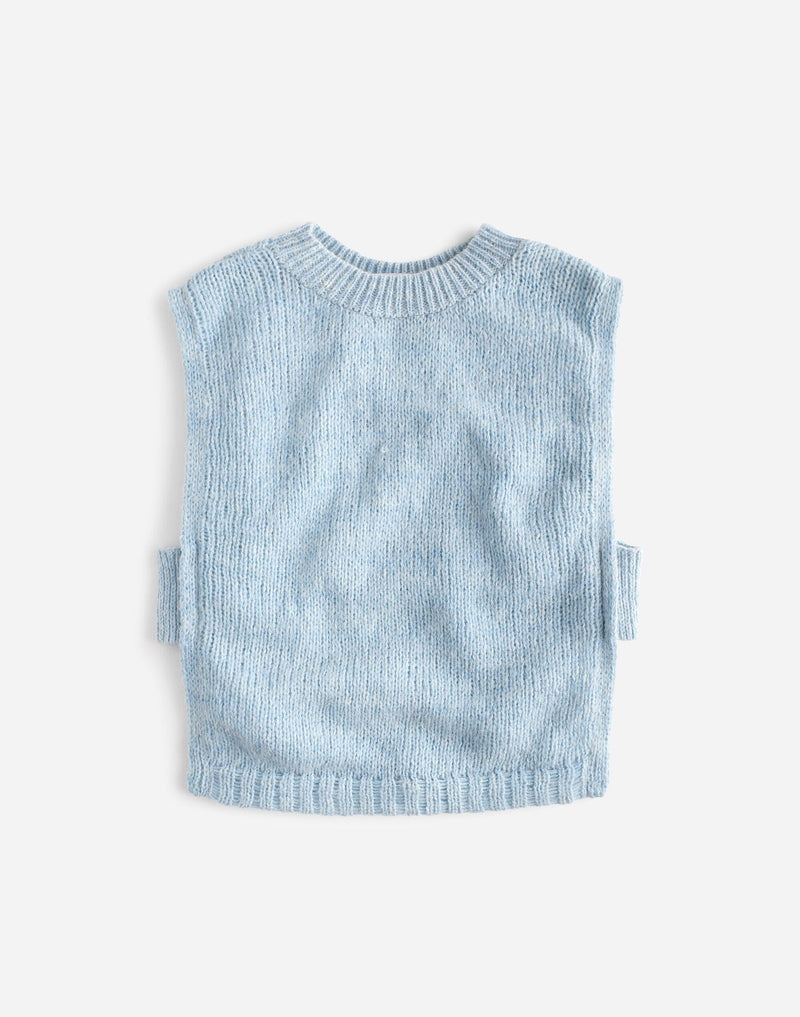 Munasiri Llama Wool Vest Women's Sweaters Yanawara Light Blue S 