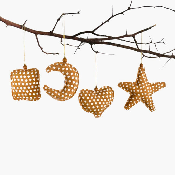 Mustard Yellow Whimsical Ornament Set