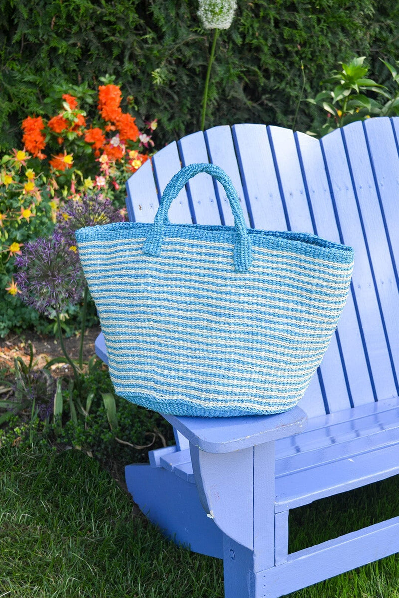 Narrow Stripe Sisal Tote