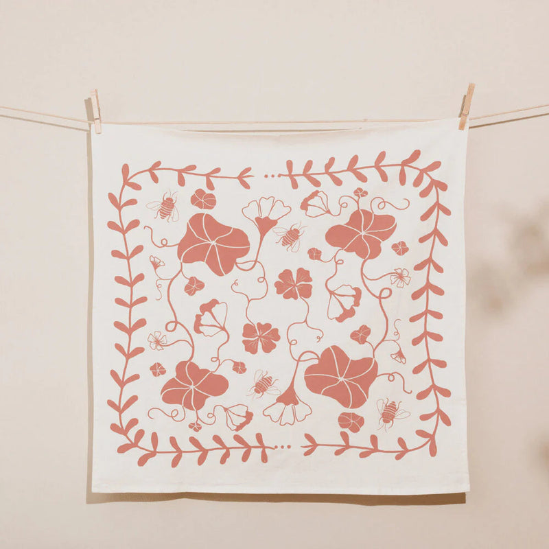 Nasturtium Cotton Tea Towel Tea Towels Elana Gabrielle 