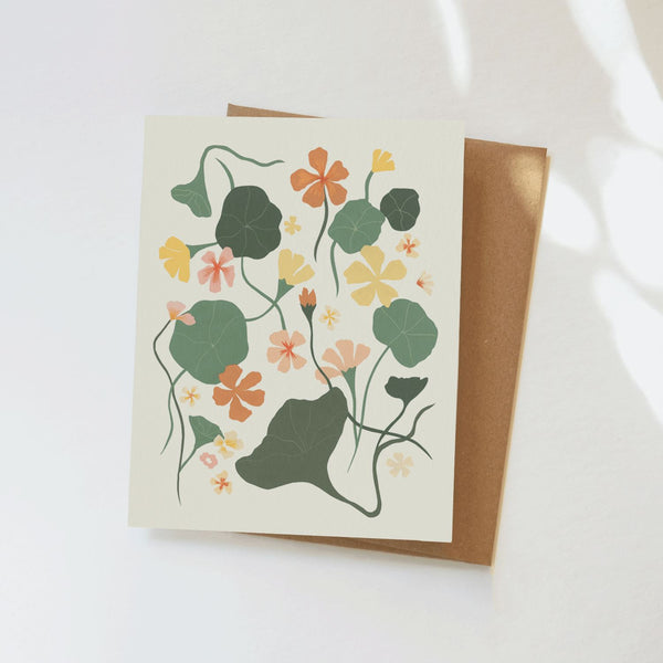 Nasturtium Greeting Card Greeting Card Elana Gabrielle 