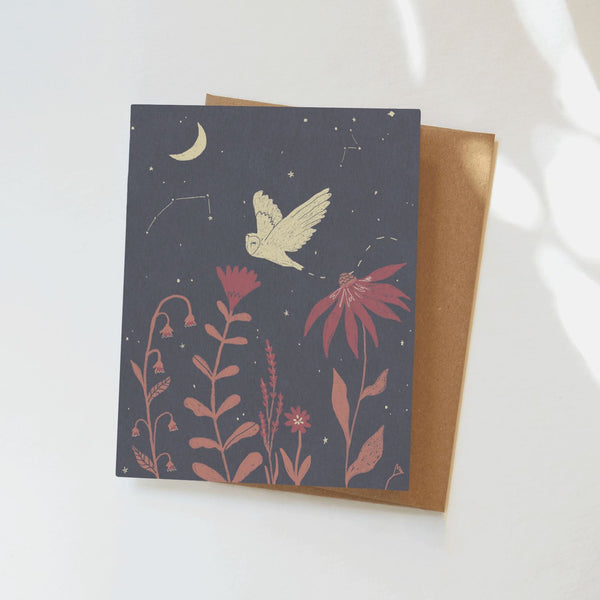 Night Owl Greeting Card Greeting Card Elana Gabrielle 