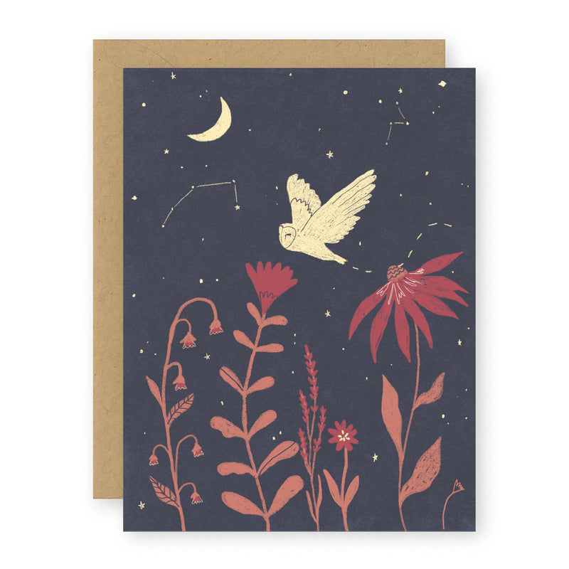 Night Owl Greeting Card Greeting Card Elana Gabrielle 