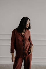 Nightly Long Sleeve Linen Pajama Set