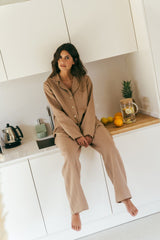 Nightly Long Sleeve Linen Pajama Set