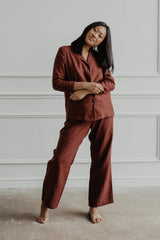 Nightly Long Sleeve Linen Pajama Set