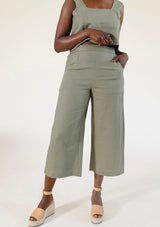 Nin Linen Pant Women's Pants Poplinen Olive XS 