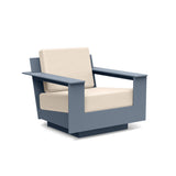 Nisswa Recycled Lounge Swivel Outdoor Lounge Loll Designs Ash Blue Canvas Flax 