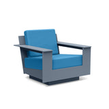 Nisswa Recycled Lounge Swivel Outdoor Lounge Loll Designs Ash Blue Canvas Regatta Blue 