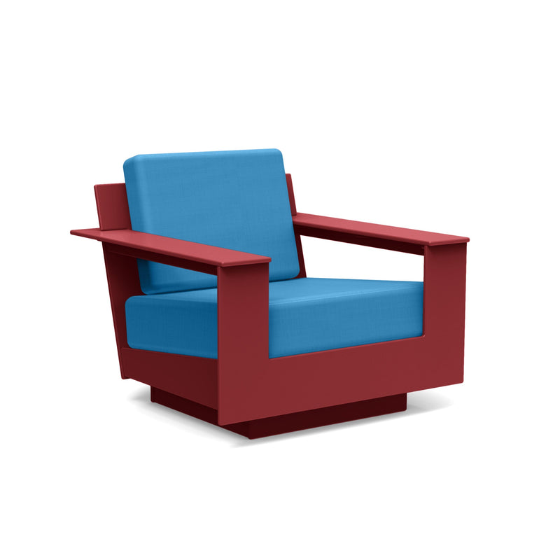 Nisswa Recycled Lounge Swivel Outdoor Lounge Loll Designs Chili Canvas Regatta Blue 