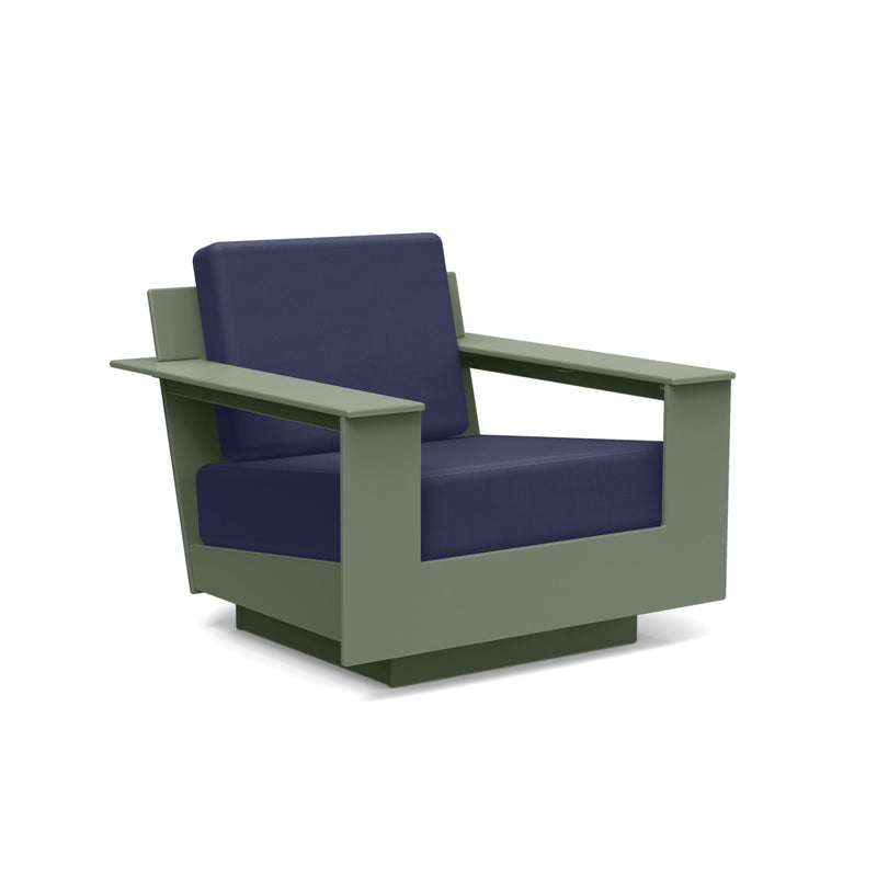 Nisswa Recycled Lounge Swivel Outdoor Lounge Loll Designs Sage Canvas Navy 