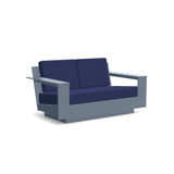 Nisswa Recycled Outdoor Loveseat Outdoor Lounge Loll Designs Ash Blue Canvas Navy 