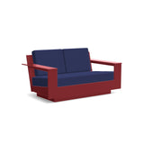 Nisswa Recycled Outdoor Loveseat Outdoor Lounge Loll Designs Chili Canvas Navy 